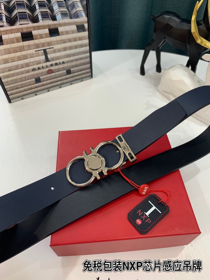 Streetwear Belt Ferragamo 319195 size:3.5cm