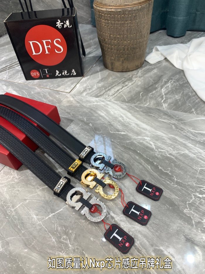 Streetwear Belt Ferragamo 319382 size:3.5cm