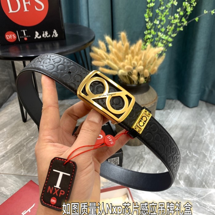 Streetwear Belt Ferragamo 319396 size:3.5cm