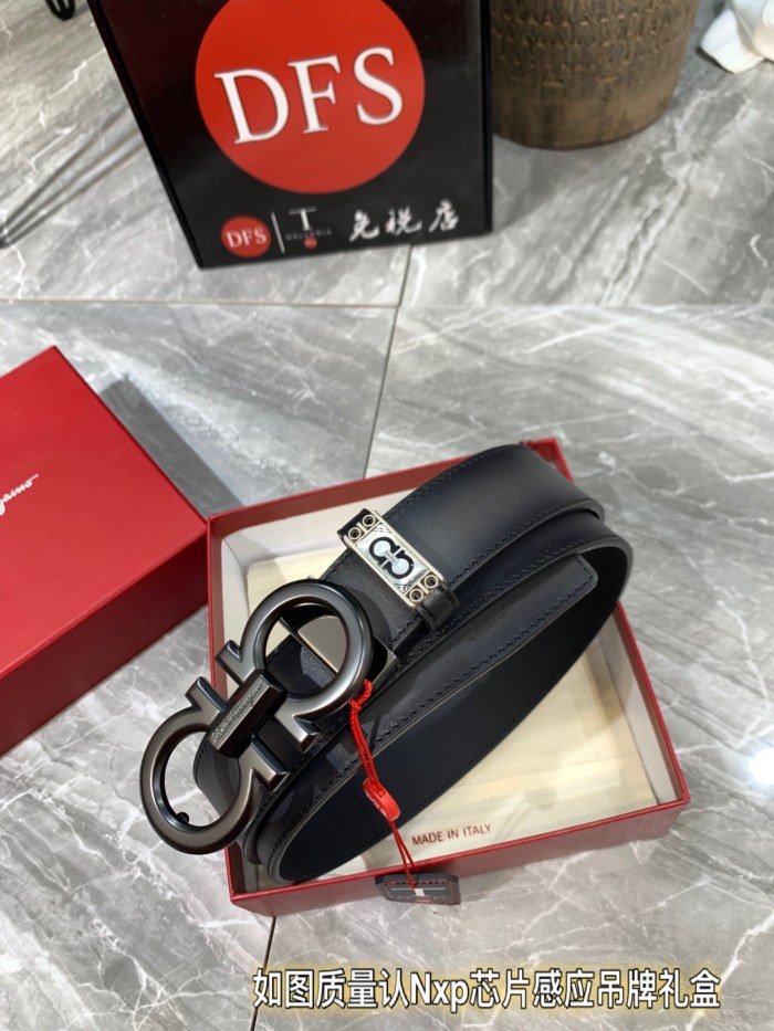 Streetwear Belt Ferragamo 319302 size:3.5cm