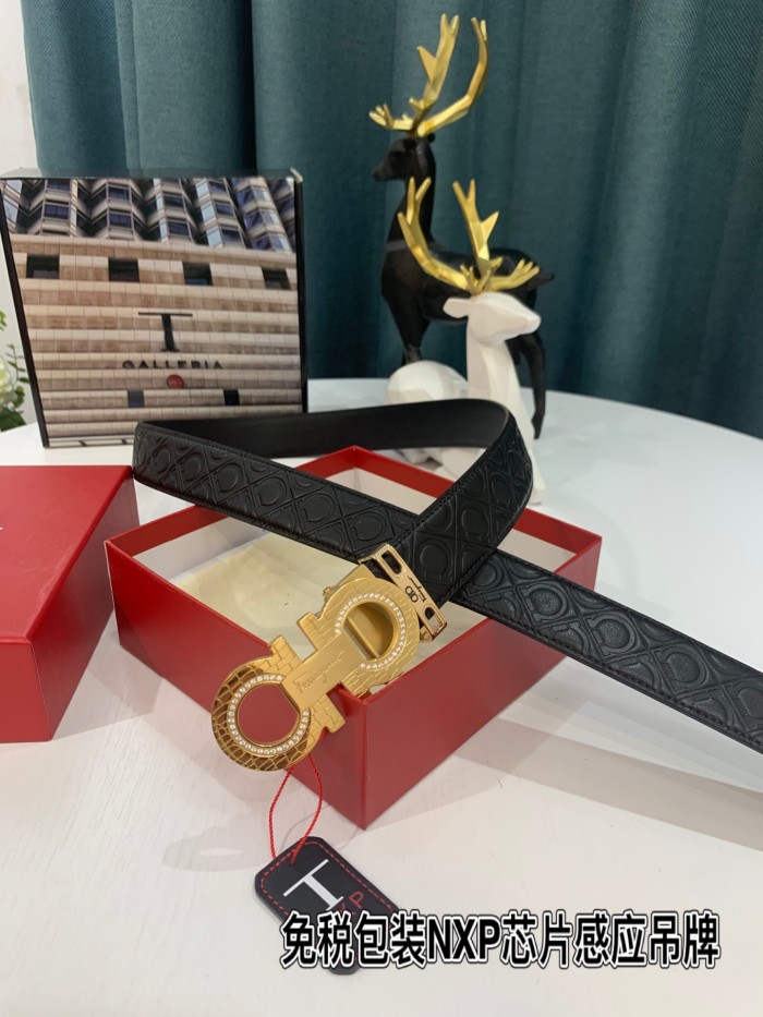 Streetwear Belt Ferragamo 319170 size:3.5cm