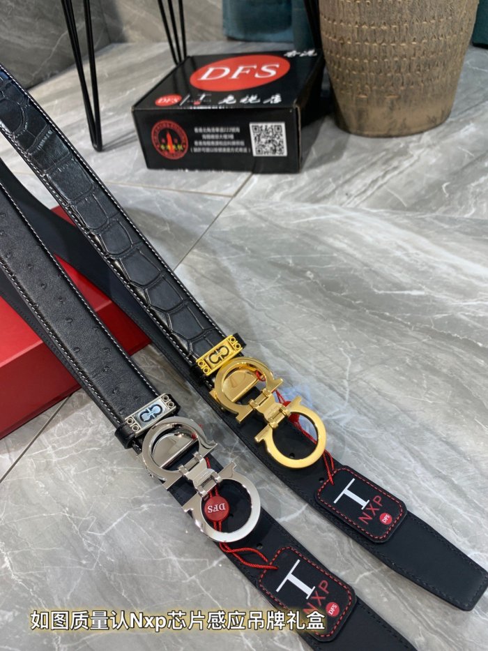 Streetwear Belt Ferragamo 319377 size:3.5cm