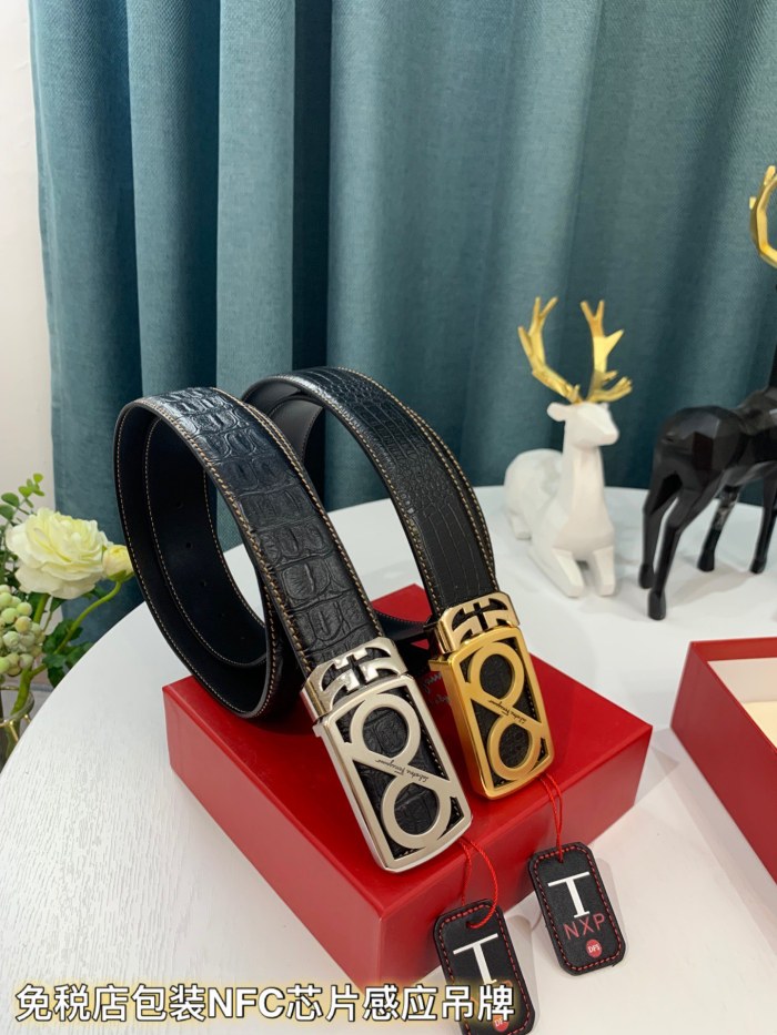 Streetwear Belt Ferragamo 319260 size:3.5cm