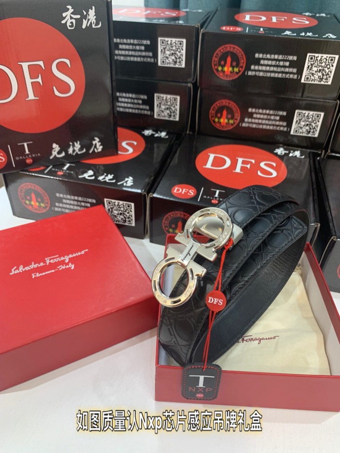 Streetwear Belt Ferragamo 319232 size:3.5cm