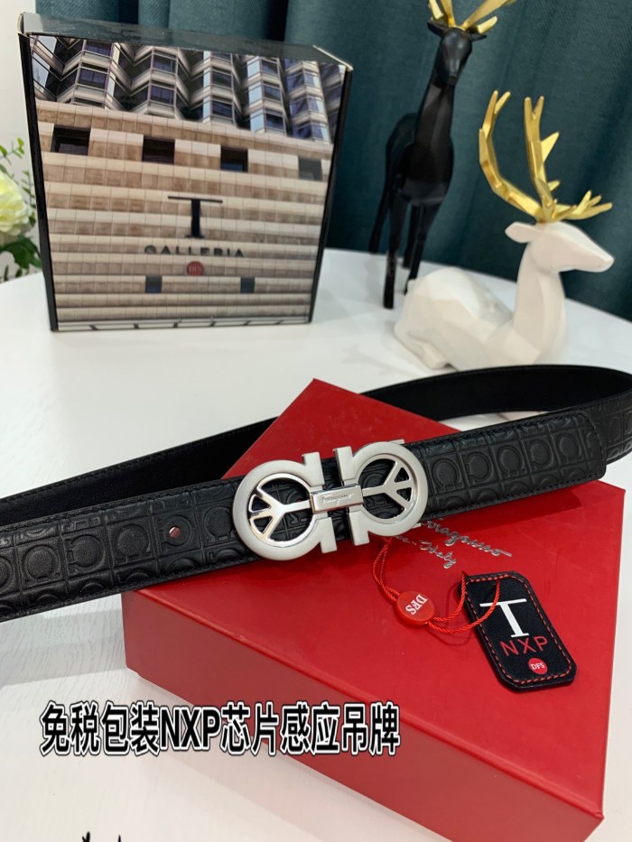 Streetwear Belt Ferragamo 319199 size:3.5cm