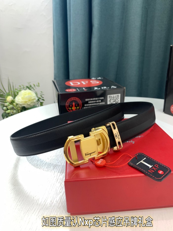 Streetwear Belt Ferragamo 319263 size:3.5cm