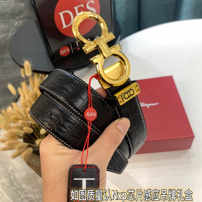 Streetwear Belt Ferragamo 319408 size:3.5cm