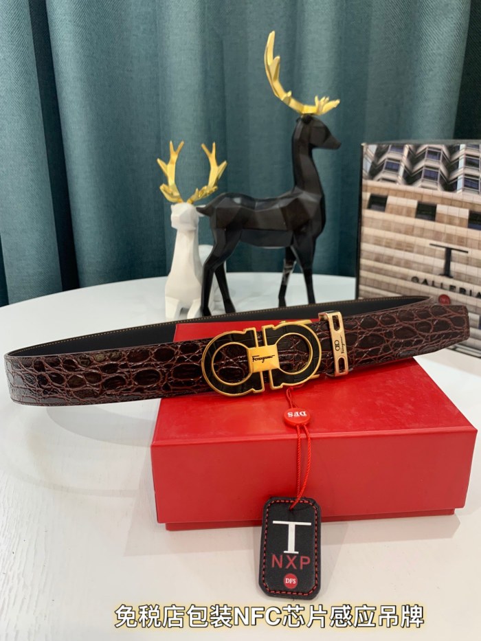 Streetwear Belt Ferragamo 319206 size:3.5cm