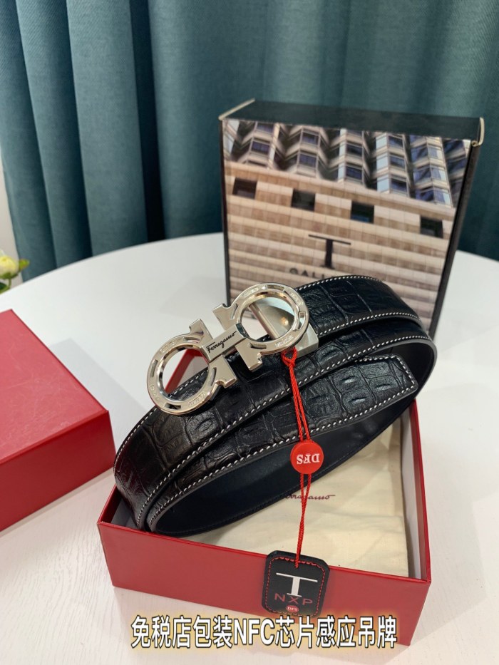 Streetwear Belt Ferragamo 319214 size:3.5cm