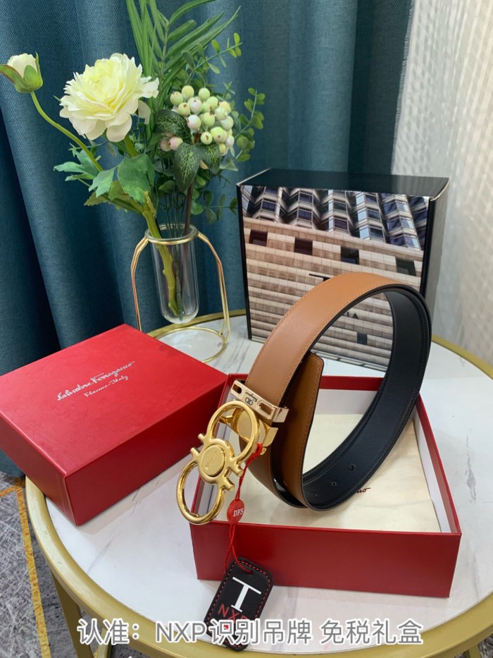 Streetwear Belt Ferragamo 319131 size:3.5cm