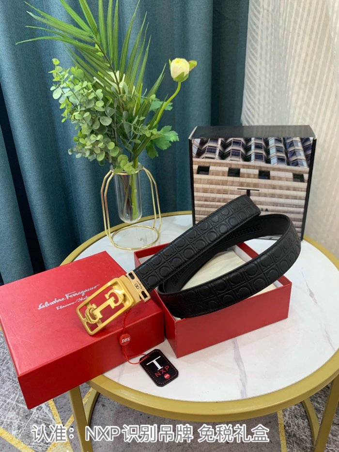 Streetwear Belt Ferragamo 319118 size:3.5cm