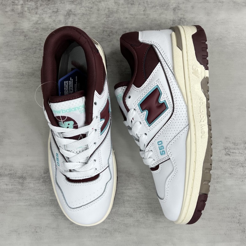 New Balance 550 Burgundy Cyan