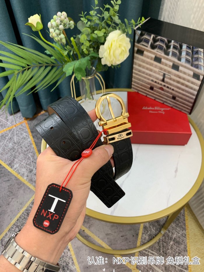 Streetwear Belt Ferragamo 319095 size:3.5cm