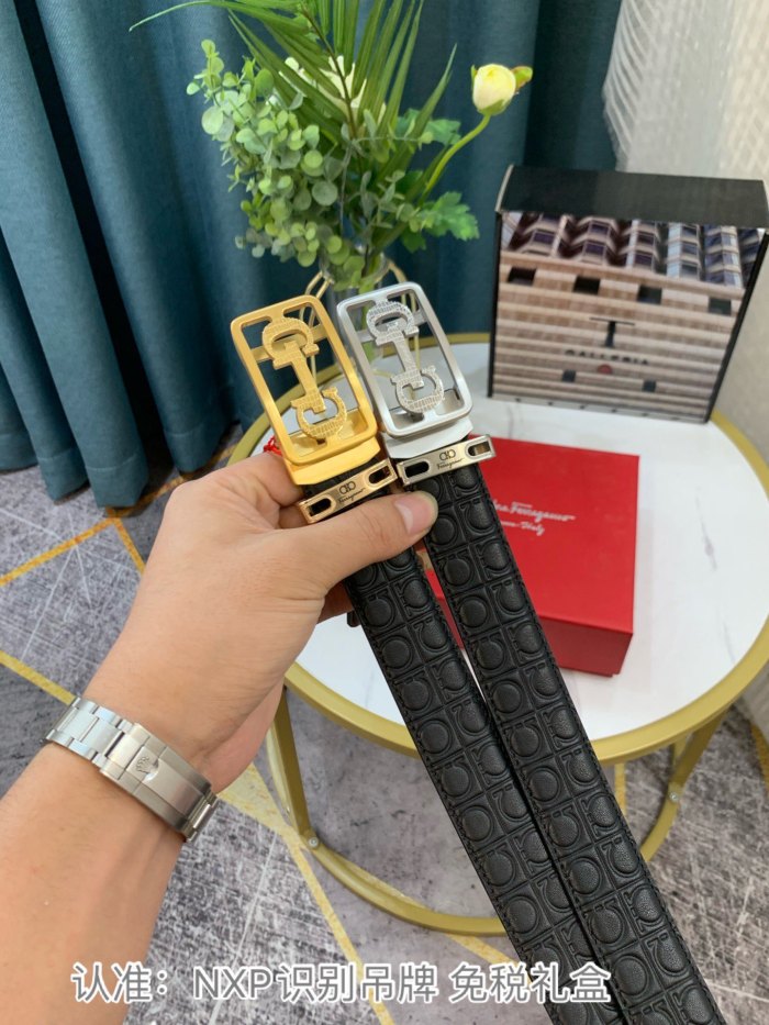 Streetwear Belt Ferragamo 319119 size:3.5cm
