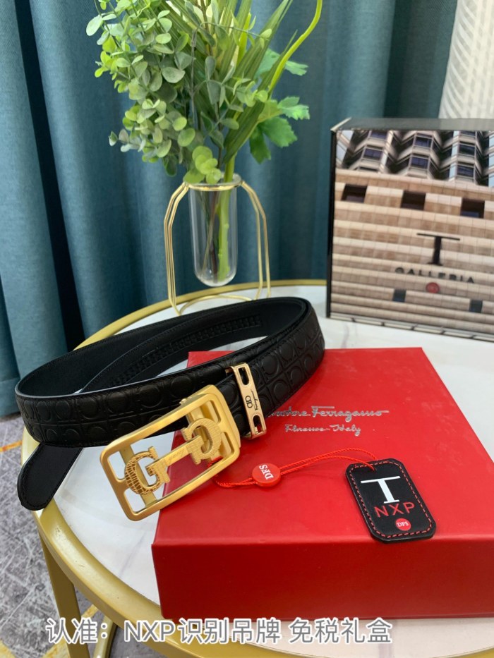 Streetwear Belt Ferragamo 319118 size:3.5cm