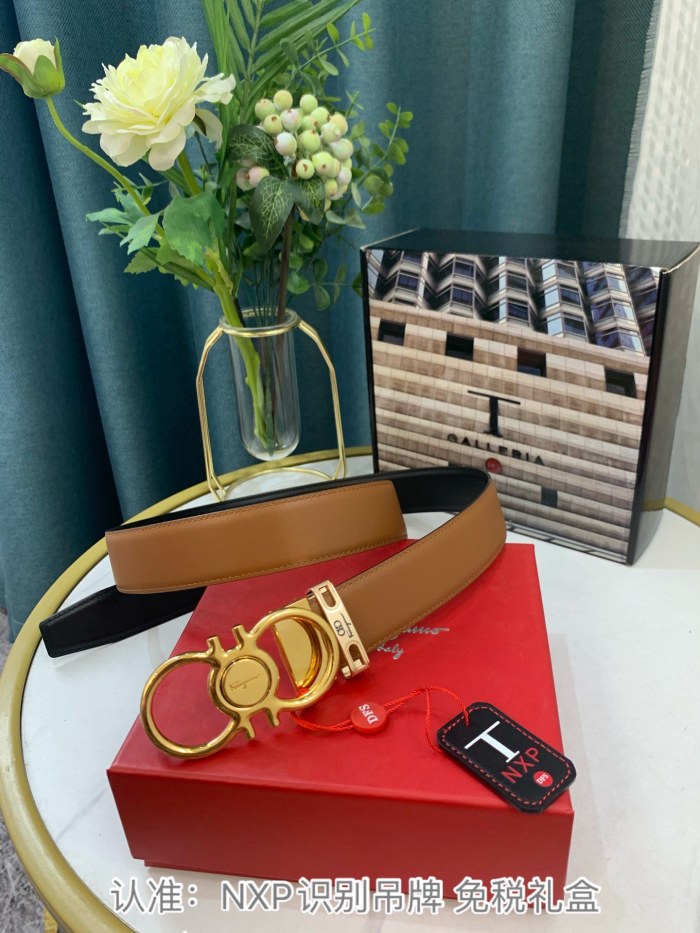 Streetwear Belt Ferragamo 319131 size:3.5cm