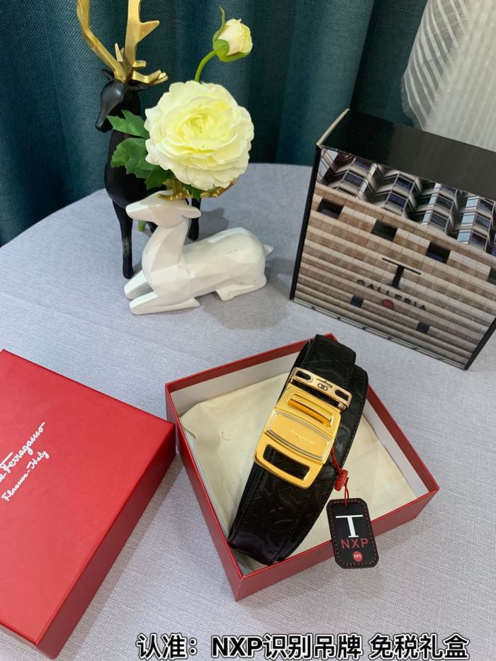 Streetwear Belt Ferragamo 319146 size:3.5cm