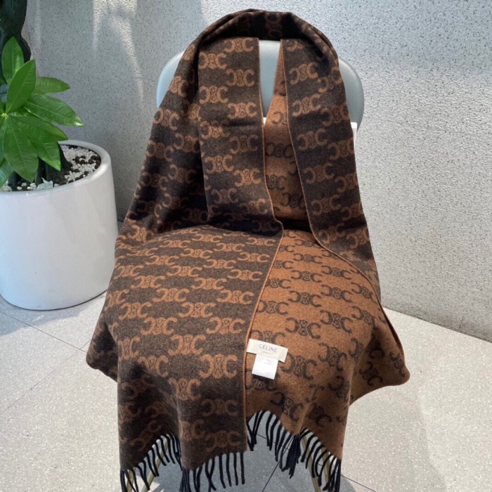 Streetwear Scarf CELINE 326484 size：38*180cm