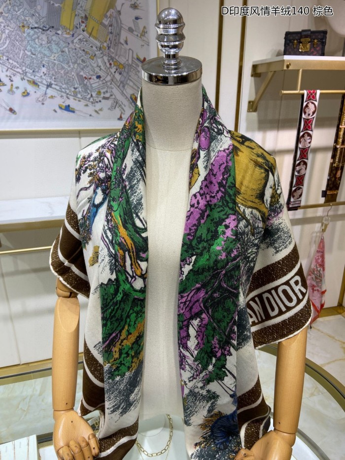 Streetwear Scarf Dior 326028 SIZE:140*140cm