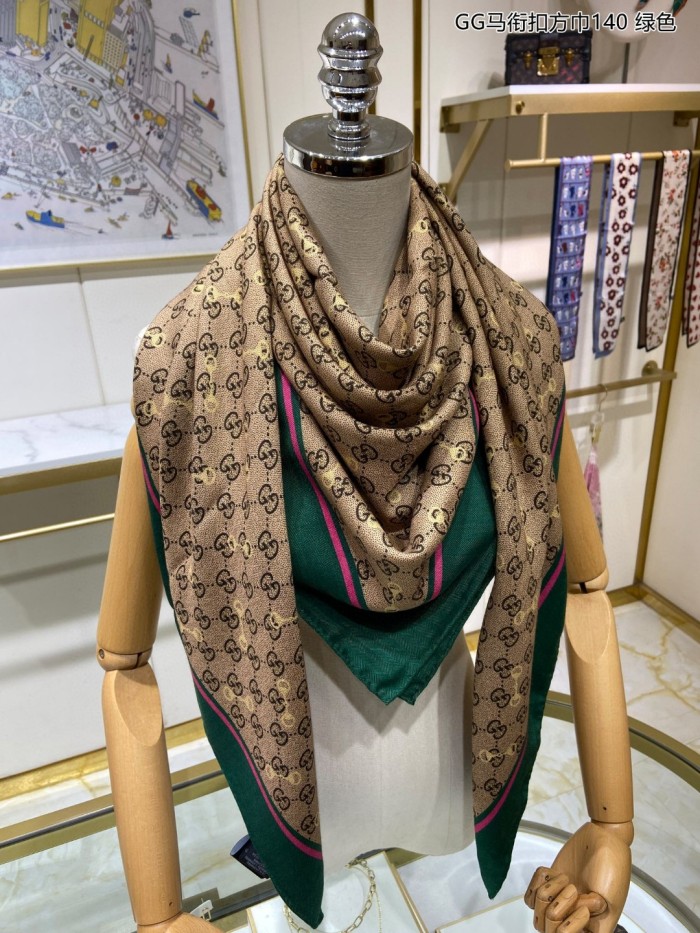 Streetwear Scarf GUCCI 325686 SIZE:140*140cm