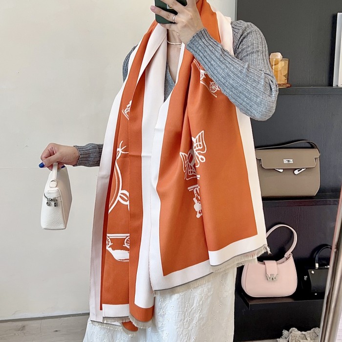 Streetwear Scarf Hermes 325850 size:180*65cm