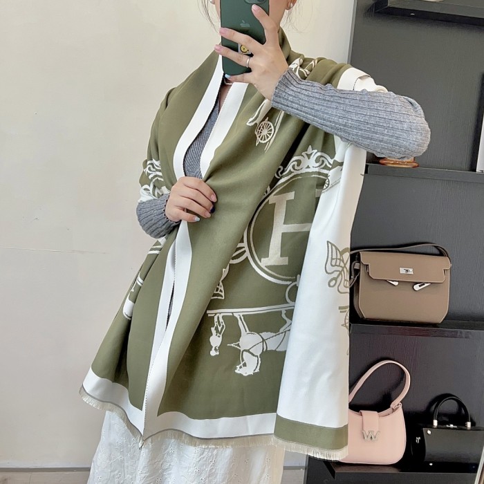 Streetwear Scarf Hermes 325850 size:180*65cm