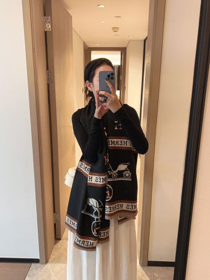 Streetwear Scarf Hermes 325483 size：180*65cm