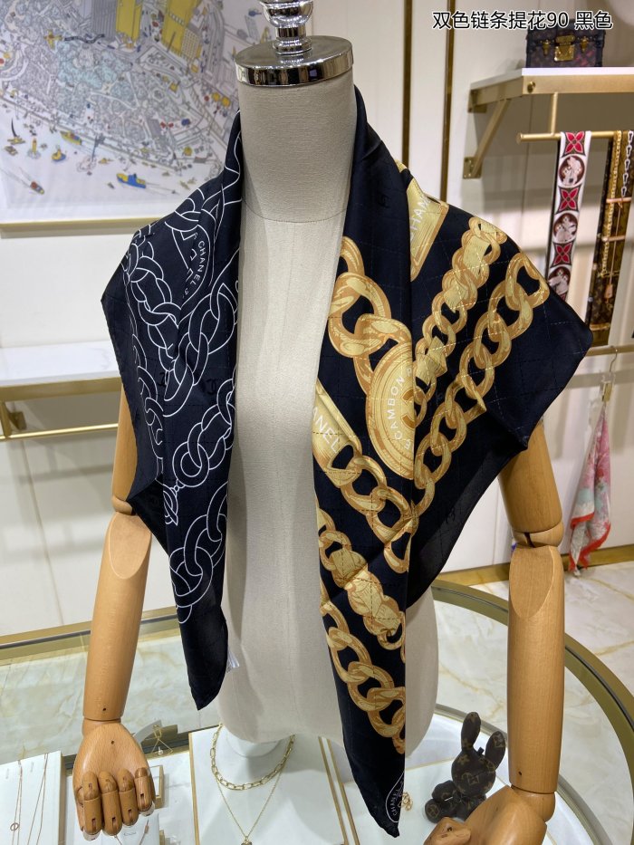 Streetwear Scarf CHANEL 329725 size：90*90cm