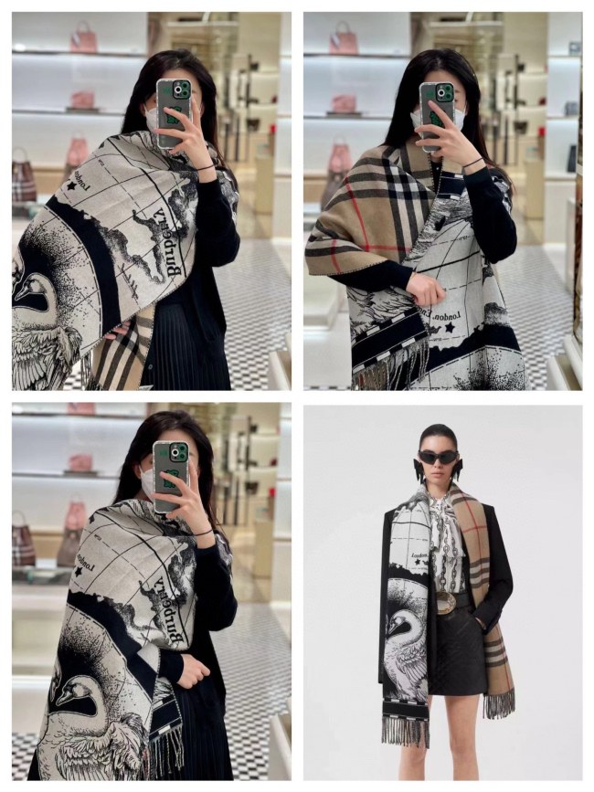 Streetwear Scarf BURBERRY 329734 size：45*210cm