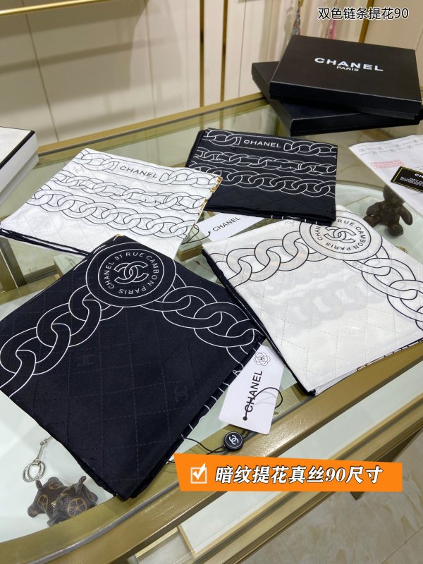 Streetwear Scarf CHANEL 329724 size：90*90cm