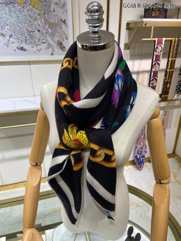 Streetwear Scarf GUCCI 329707 SIZE:140cm*140cm