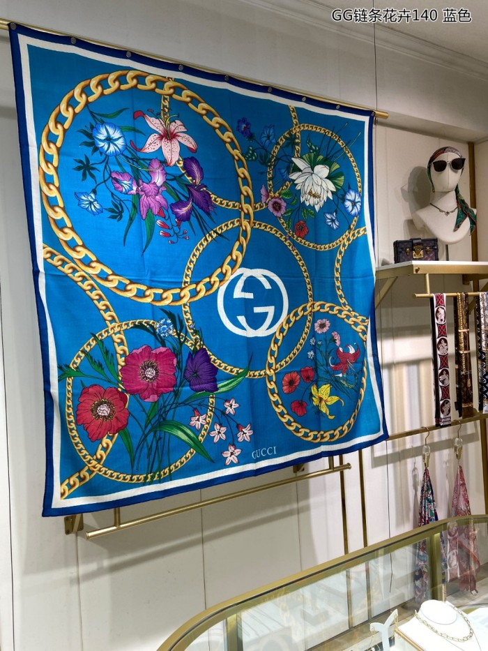 Streetwear Scarf GUCCI 329613 SIZE:140cm*140cm