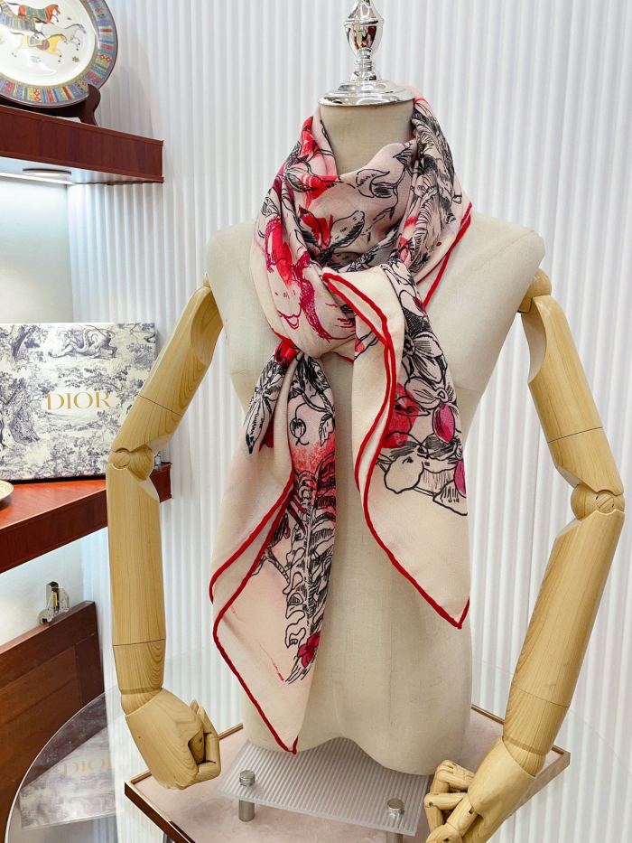 Streetwear Scarf Dior 329604 SIZE:140*140cm