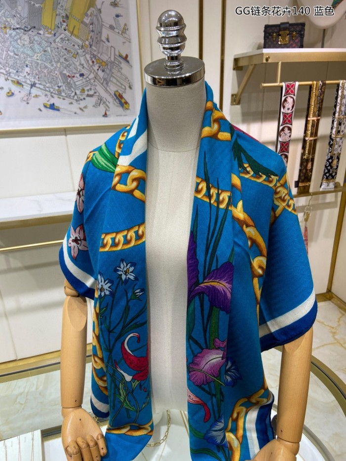 Streetwear Scarf GUCCI 329613 SIZE:140cm*140cm