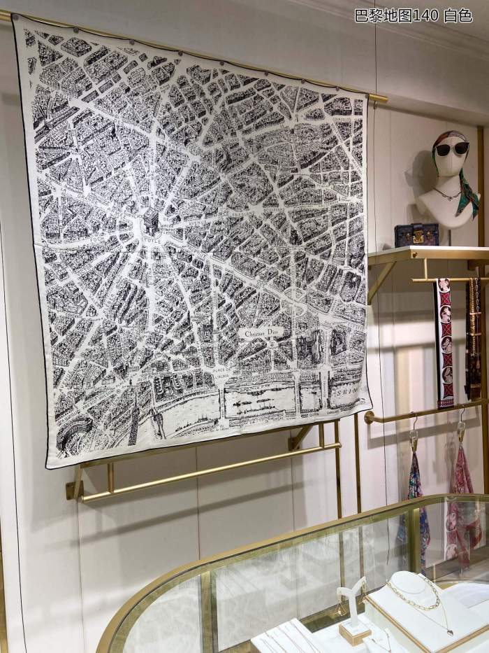 Streetwear Scarf Dior 329441 SIZE:140*140cm
