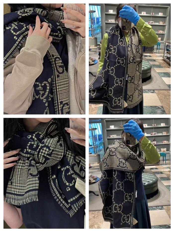 Streetwear Scarf GUCCI 329504 SIZE:47x 180cm