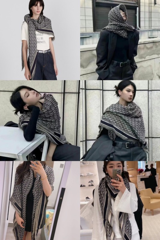 Streetwear Scarf Dior 329445 SIZE:140*140cm