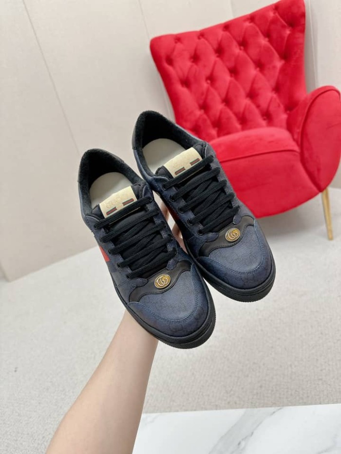 GUCCI Screener Gg-Supreme Sneakers Navy Multi