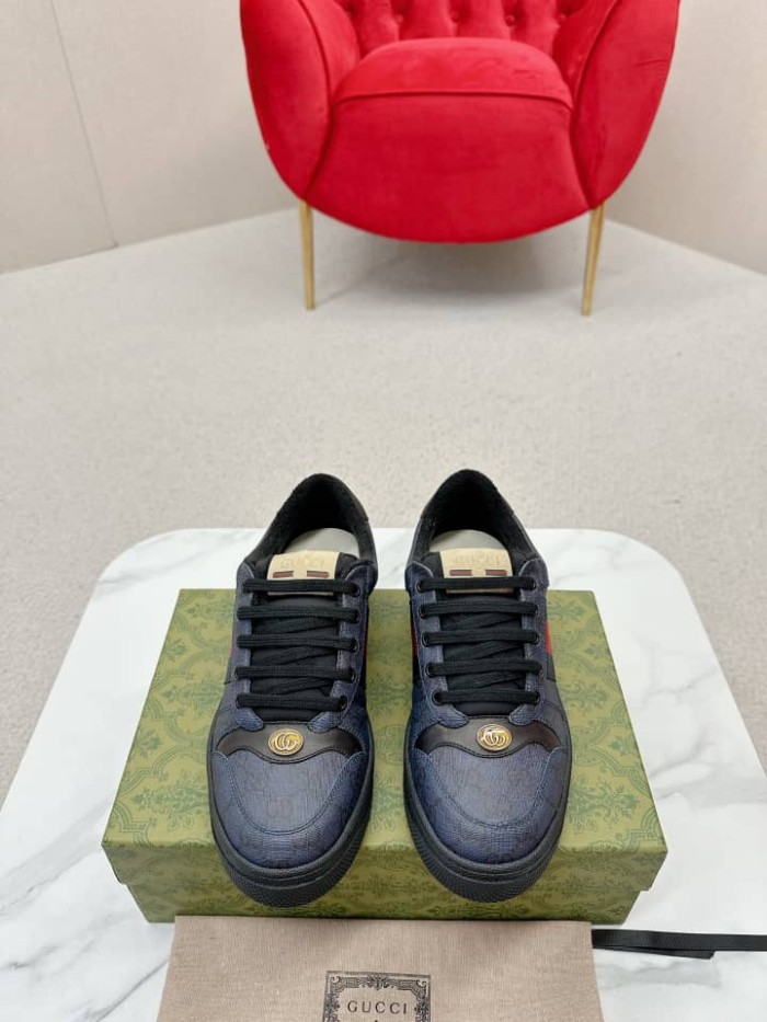 GUCCI Screener Gg-Supreme Sneakers Navy Multi