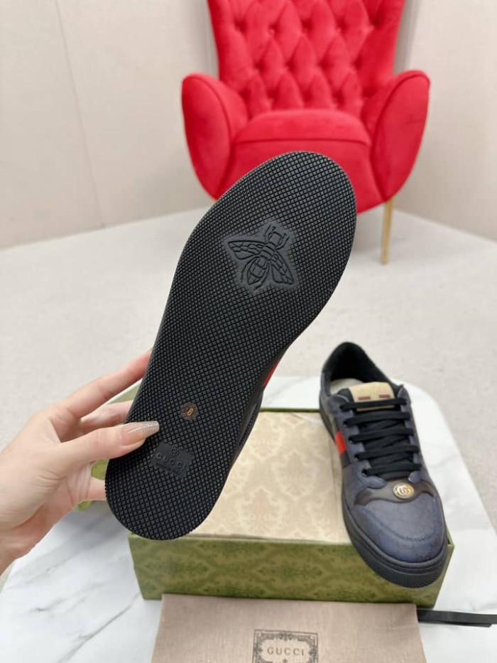 GUCCI Screener Gg-Supreme Sneakers Navy Multi
