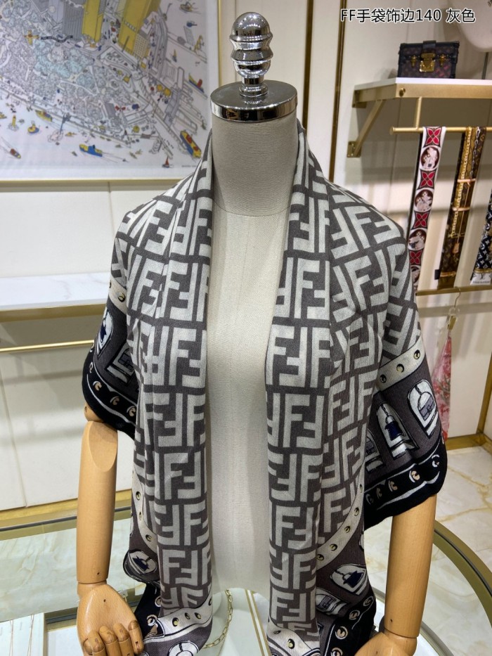 Streetwear Scarf FENDI 329290 SIZE:140*140cm