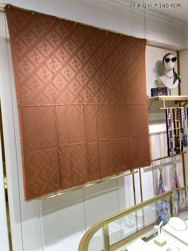 Streetwear Scarf Fendi 329300 size:140*140cm