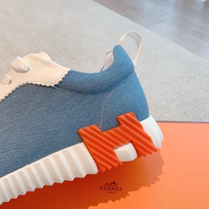 Hermès Bouncing sneaker Bleu Clair / Blanc
