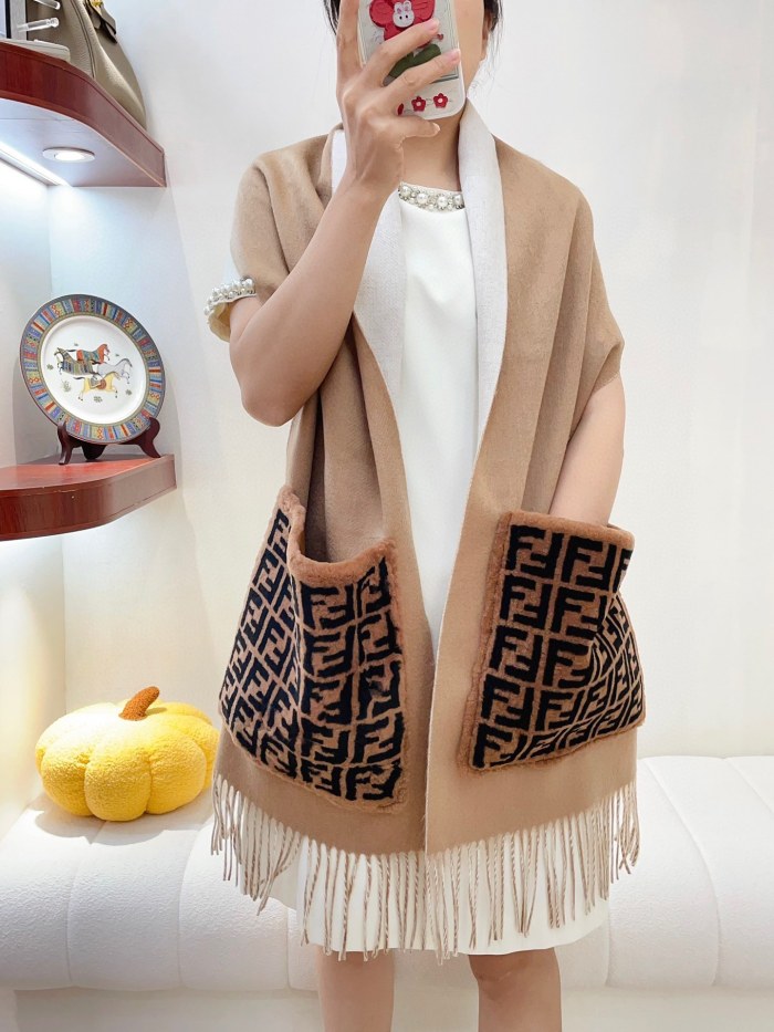 Streetwear Scarf FENDI 328835 size:38cm*210cm