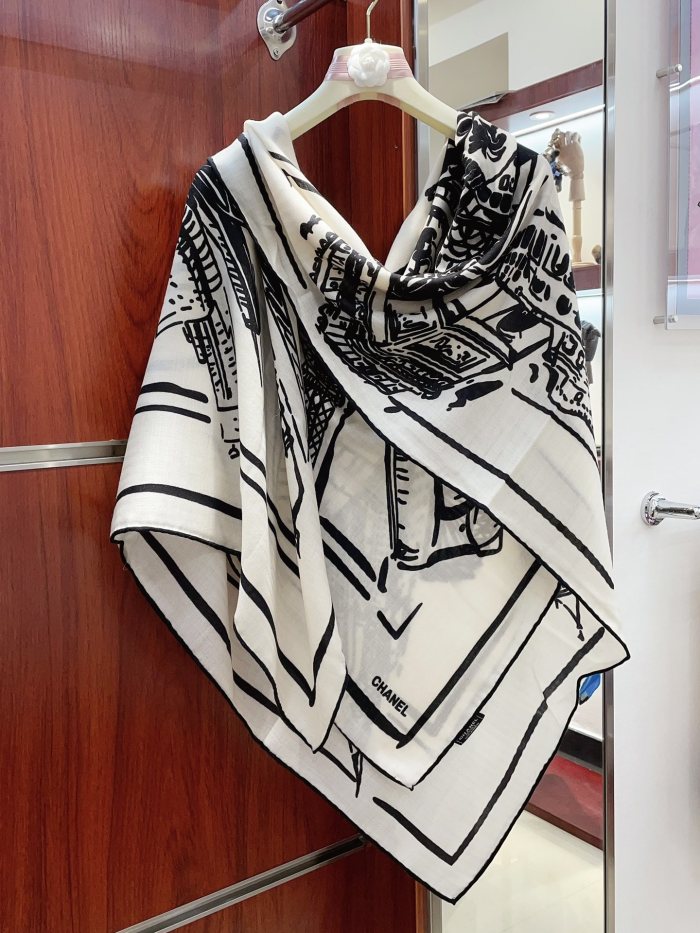 Streetwear Scarf CHANEL 328858 SIZE:140*140cm