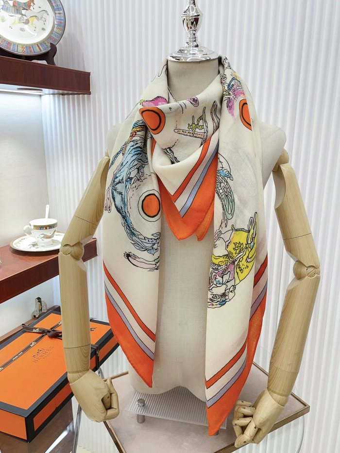 Streetwear Scarf Hermes 328807 size:140cm*140cm