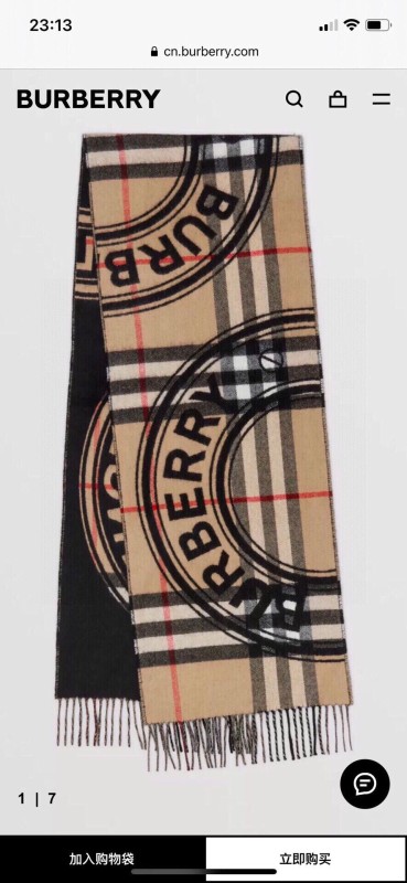 Streetwear Scarf Burberry 328791 SIZE:30*180cm
