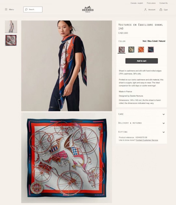 Streetwear Scarf Hermes 328799 SIZE:140cm*140cm