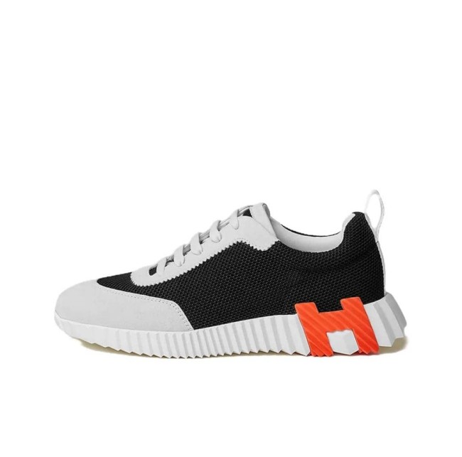 Hermes Bouncing sneaker Black White Orange