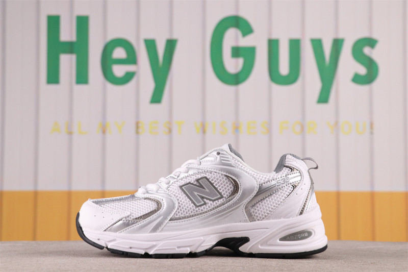 New Balance 530 White Silver Metallic